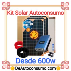 Kit Solar Autoconsumo Profesional desde 600w Panel Bateria Inversor Cables Estructura