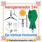 Aerogenerador 24v Eje Vertical Horizontal Doméstico