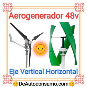 Aerogenerador 48v Eje Vertical Horizontal Doméstico